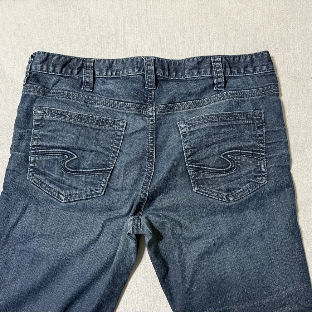 Silver Konrad Jeans Mens 36x31 Slim Fit Straight Blue Denim‎ Dark Wash